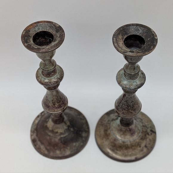 Vintage 8 inch candlestick set of 2 - Picture 5 of 11